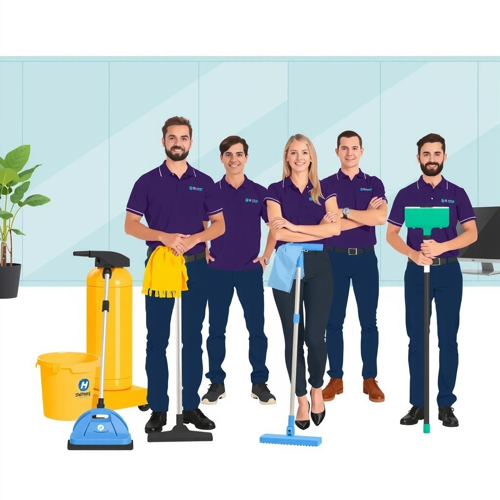 Professional Shinewave cleaning team with modern equipment